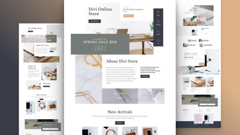 online store layout pack