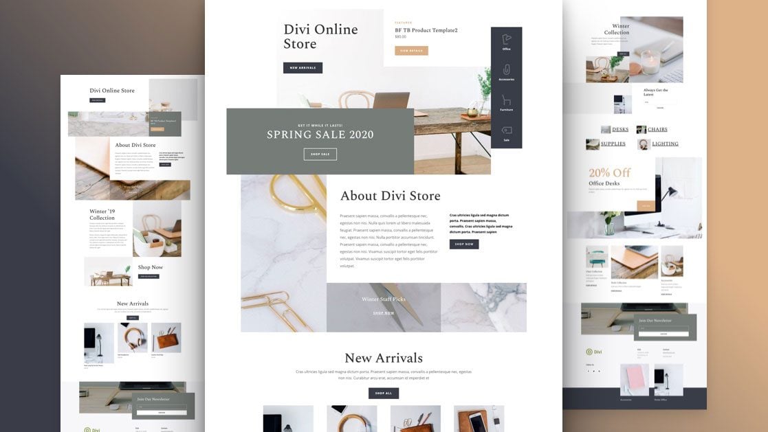 Get A Free Online Store Layout Pack For Divi Elegant Themes Blog