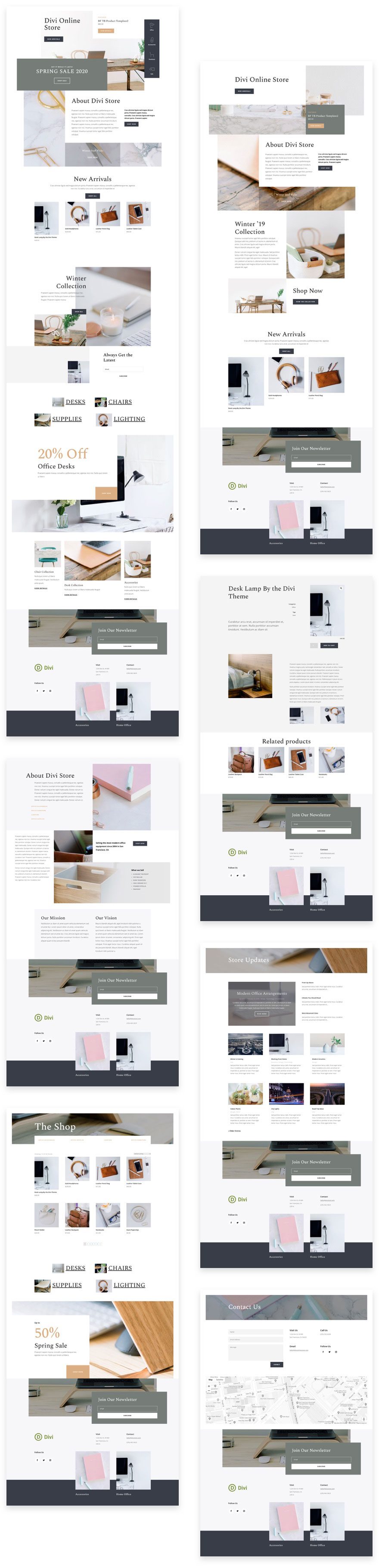 online store layout pack