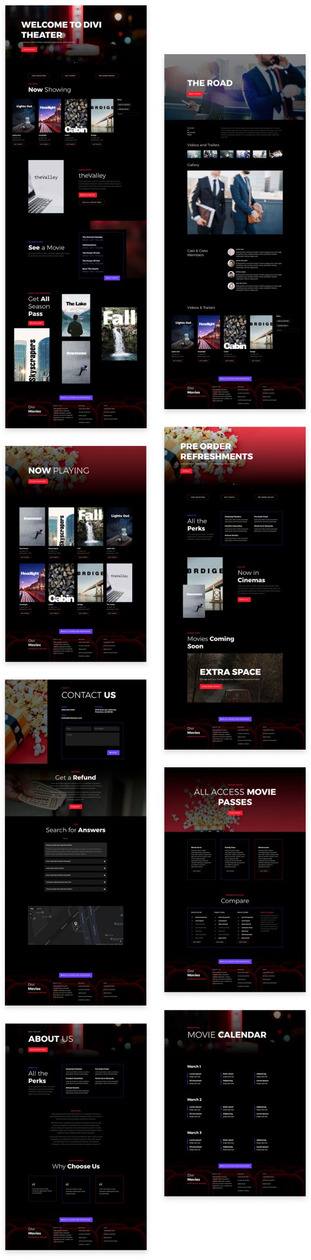 Divi Movie Theater Layout