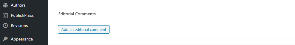Adding editorial comments to a post.
