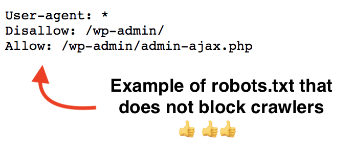 robots.txt file that does not block crawlers