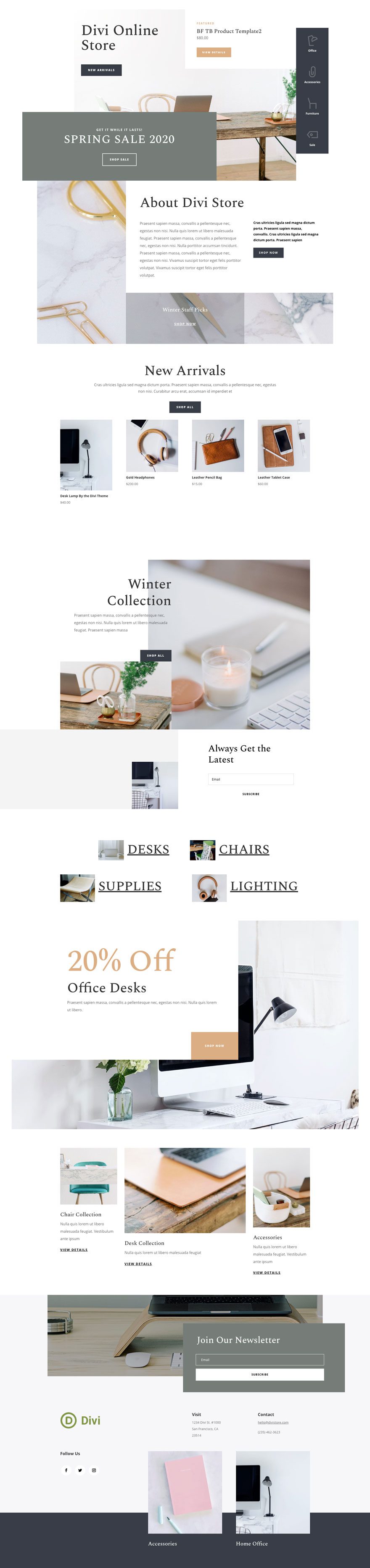 online store layout pack