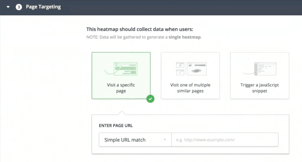 Configuring which pages to generate heatmaps for.