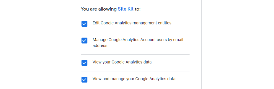 Review Analytics permissions.