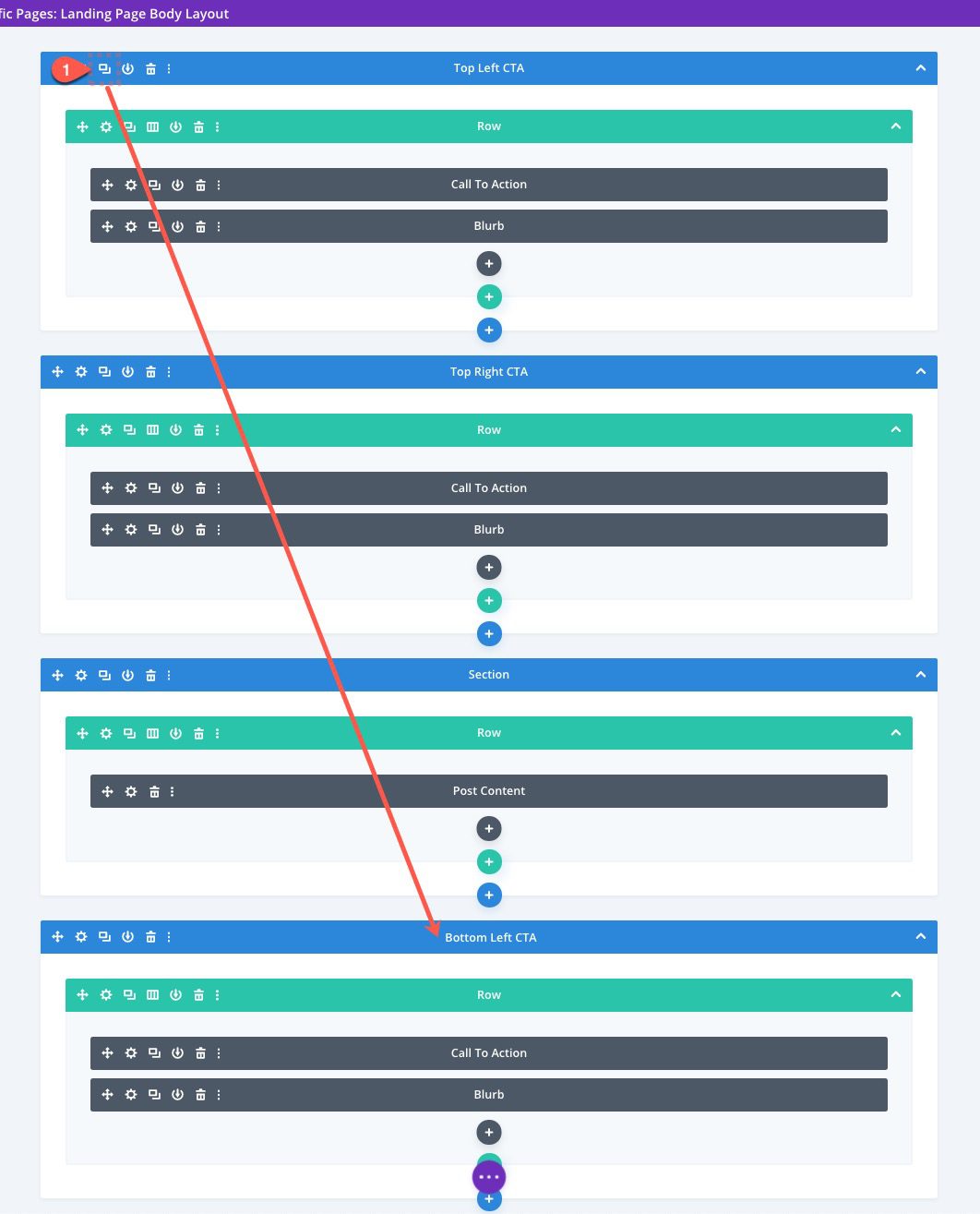 duplicate section