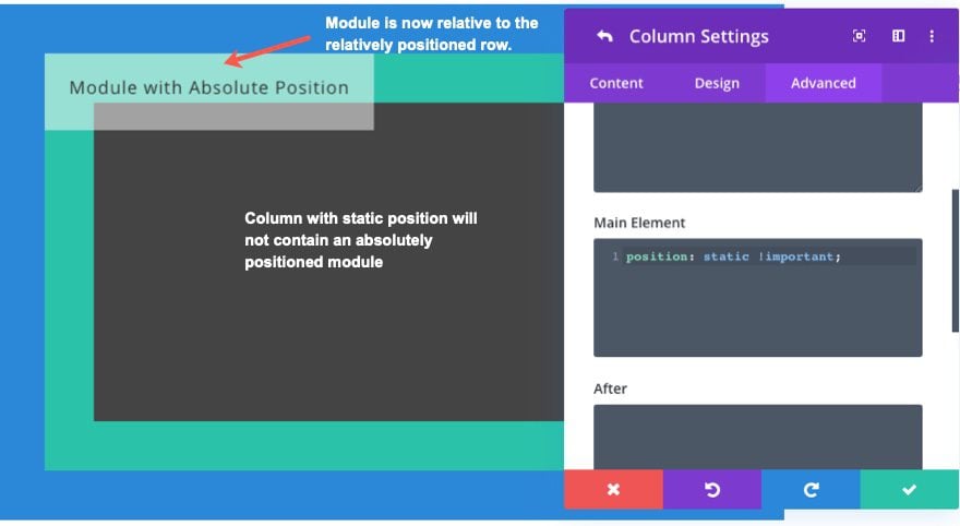 Divi Absolute Position