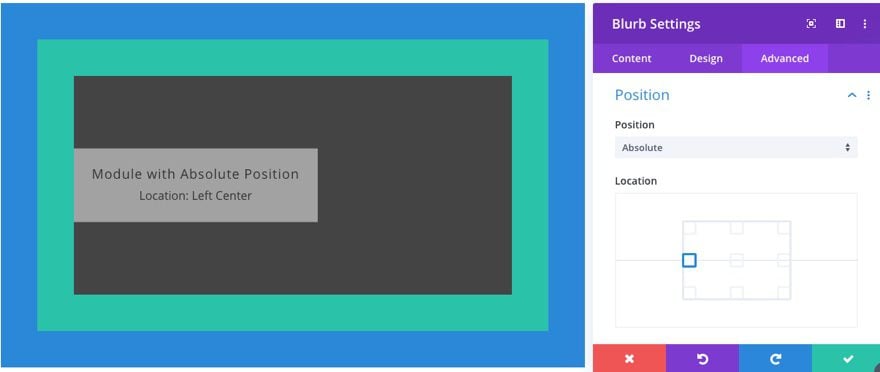 Divi Absolute Position