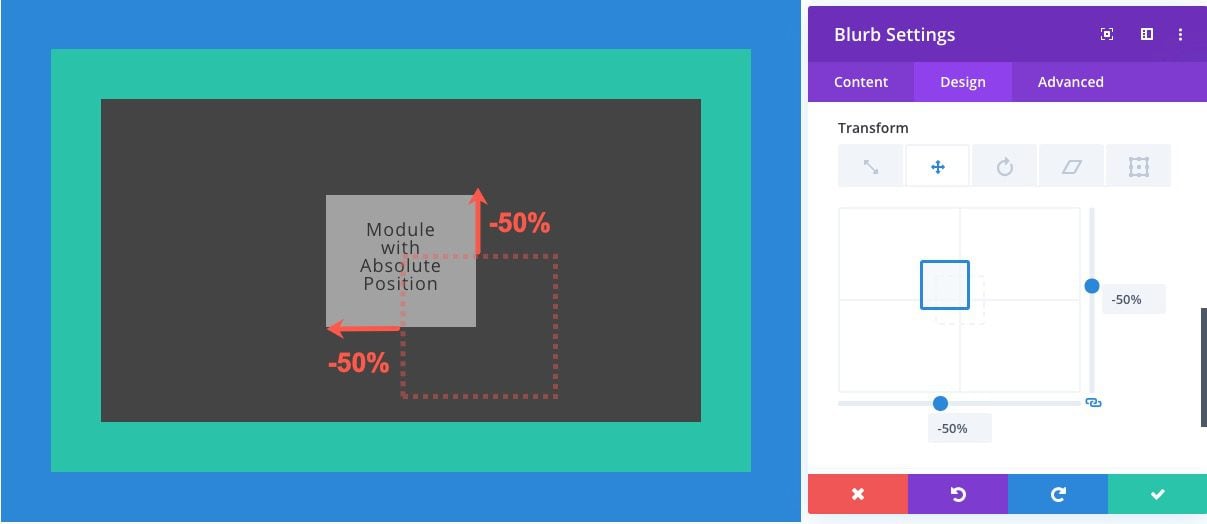 Divi Absolute Position