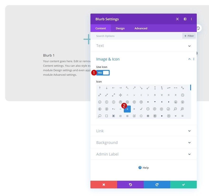 hovered blurb module