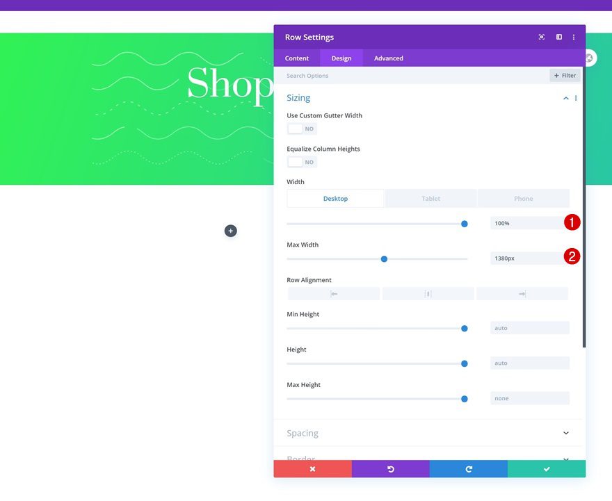 shop module mobile breakpoint