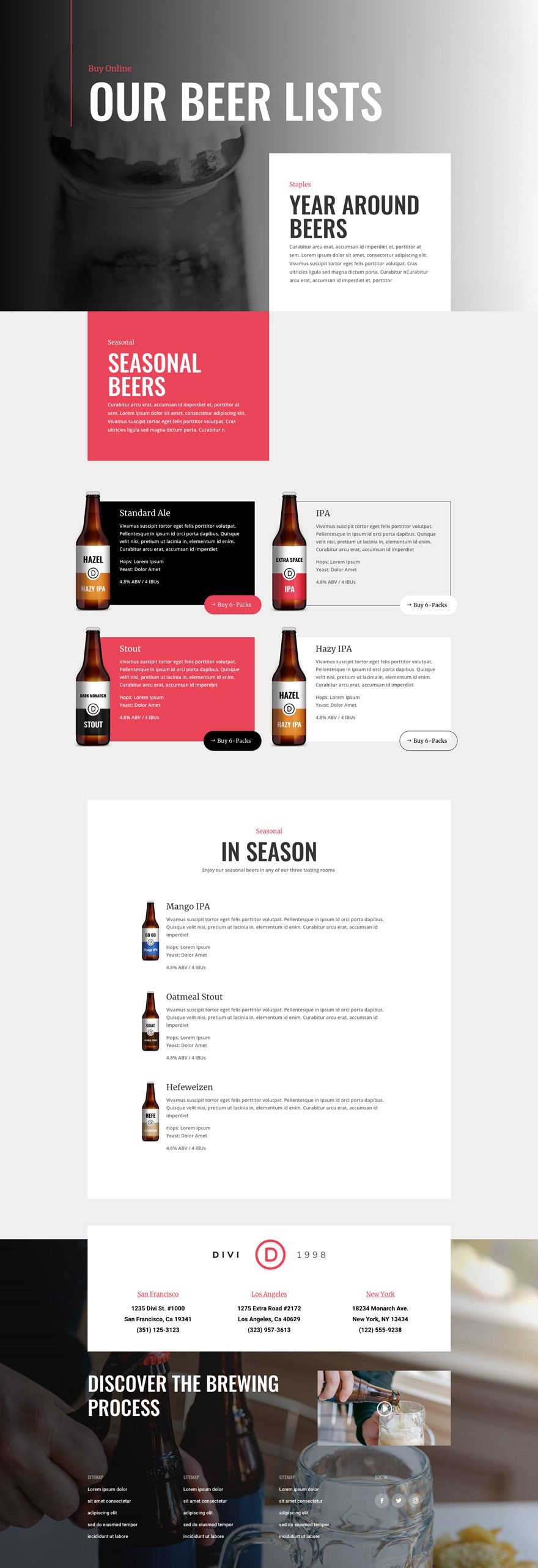 Divi Brewery Layout Pack