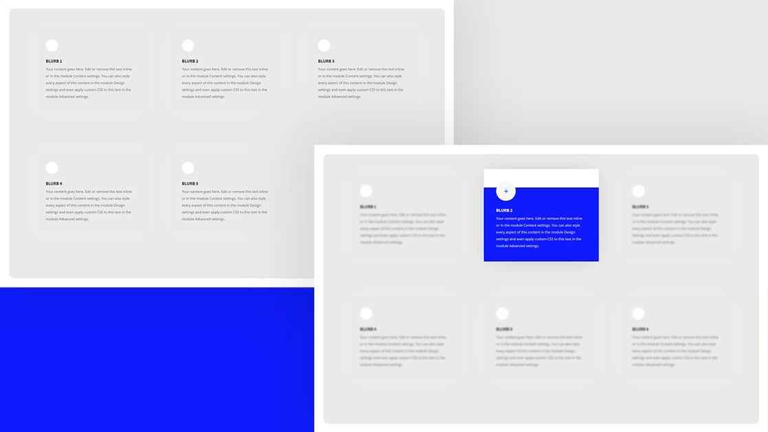 How to Highlight a Hovered Blurb Module by Blurring the Other Ones with Divi
