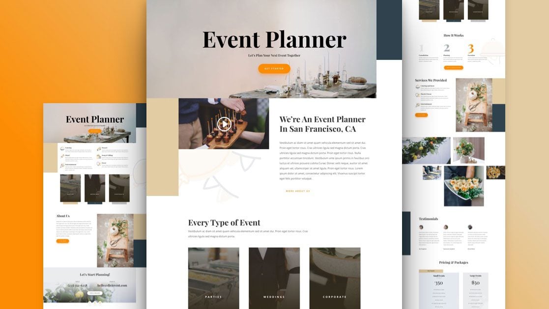 Get a FREE Event Planner Layout Pack for Divi