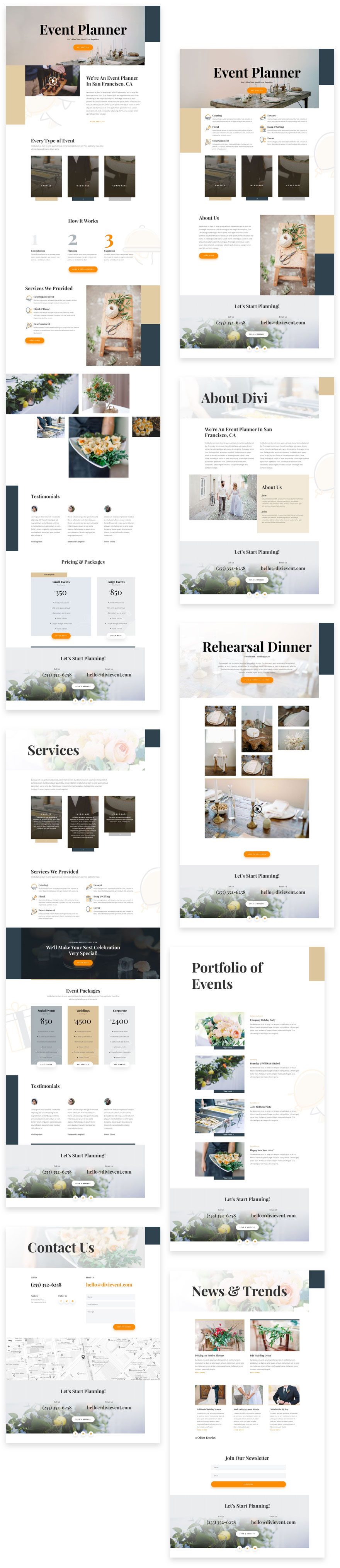 Divi Event Planner Layout Pack