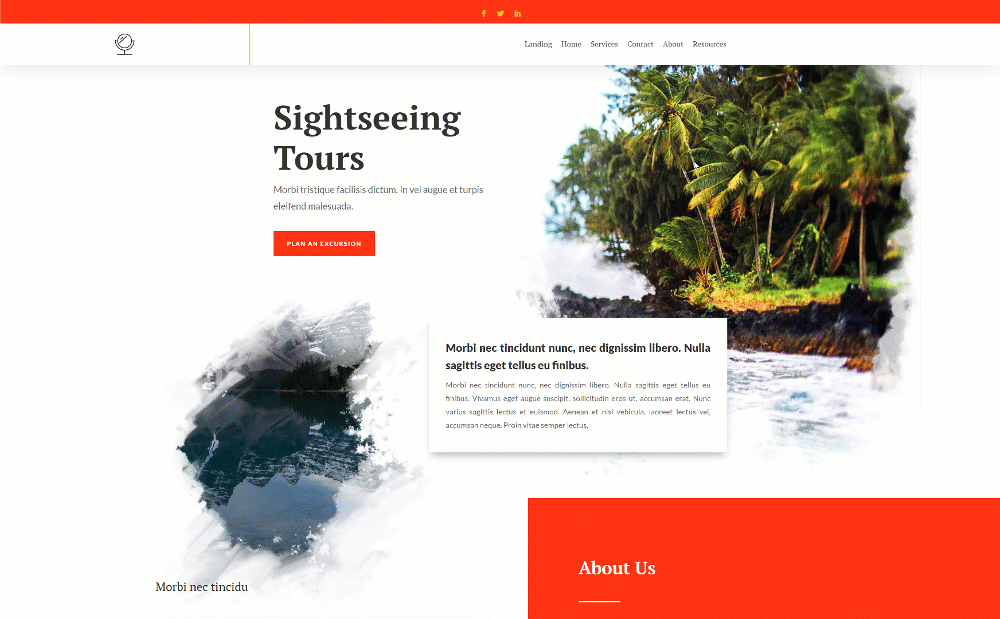 Sticky header desktop preview