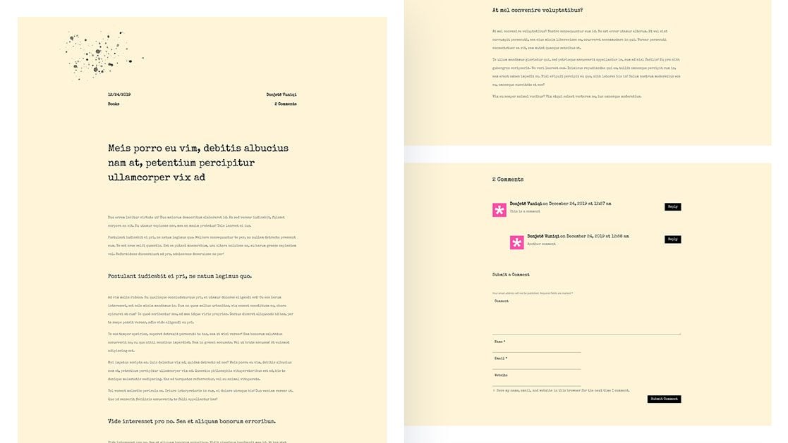 Download a FREE Classic Typewriter-Inspired Blog Post Template for Divi