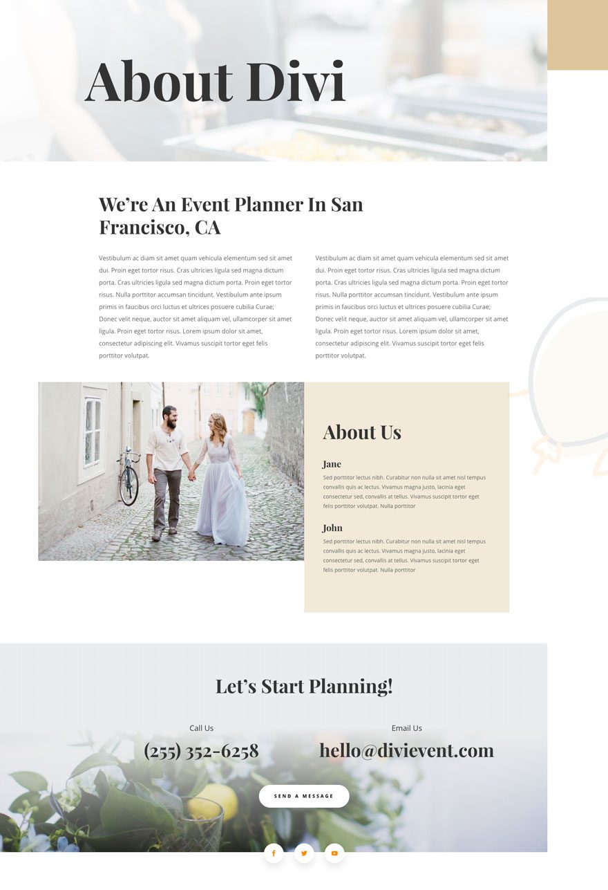 Divi Event Planner Layout Pack