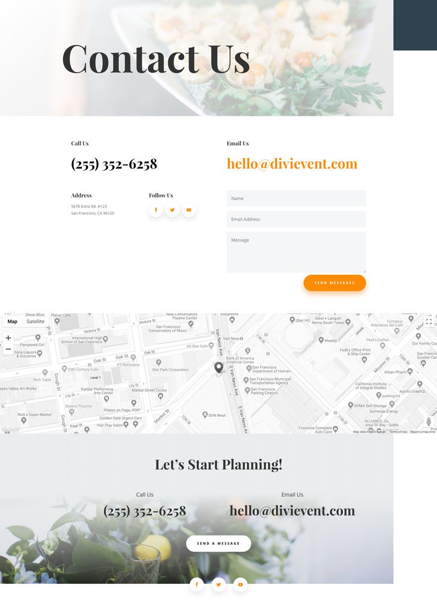 Divi Event Planner Layout Pack