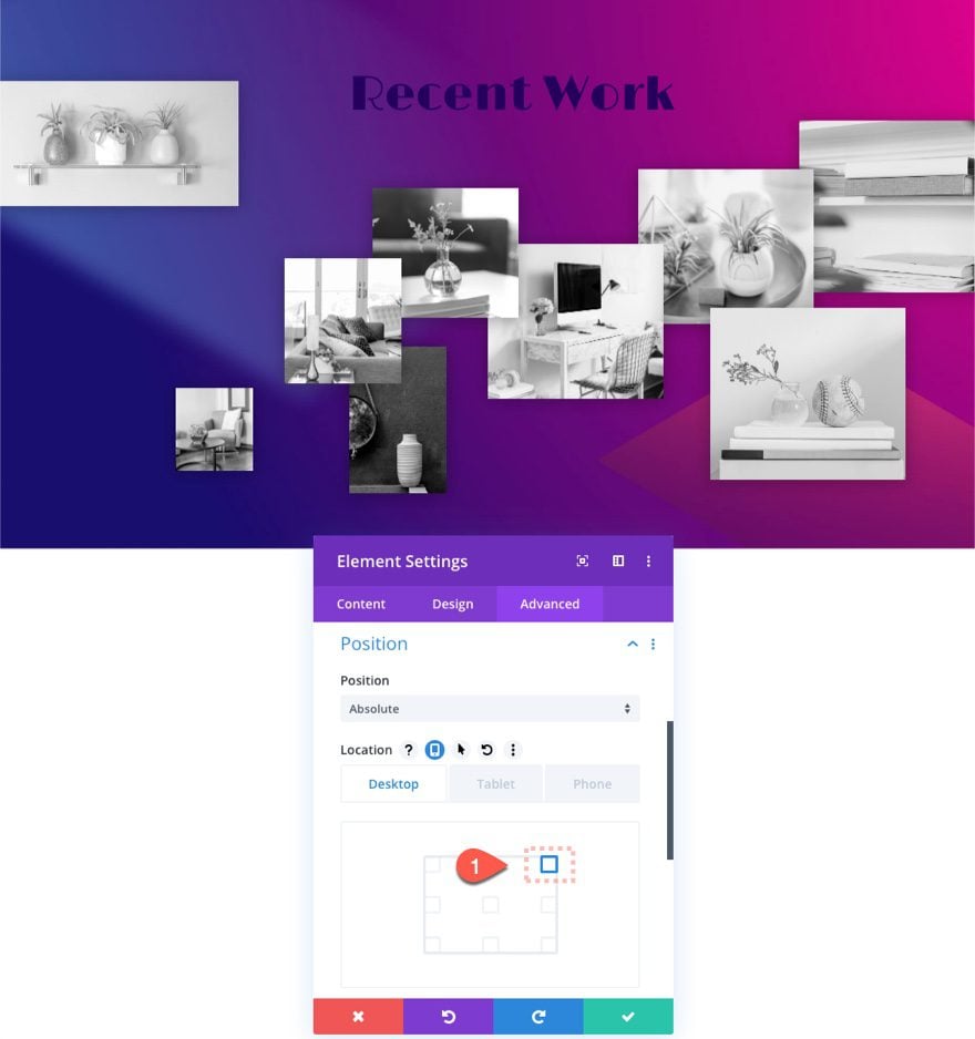 How to Create an Interactive Image Collage Using Divi’s Position Options 2