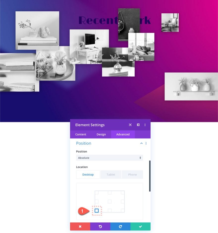 How to Create an Interactive Image Collage Using Divi’s Position Options 3