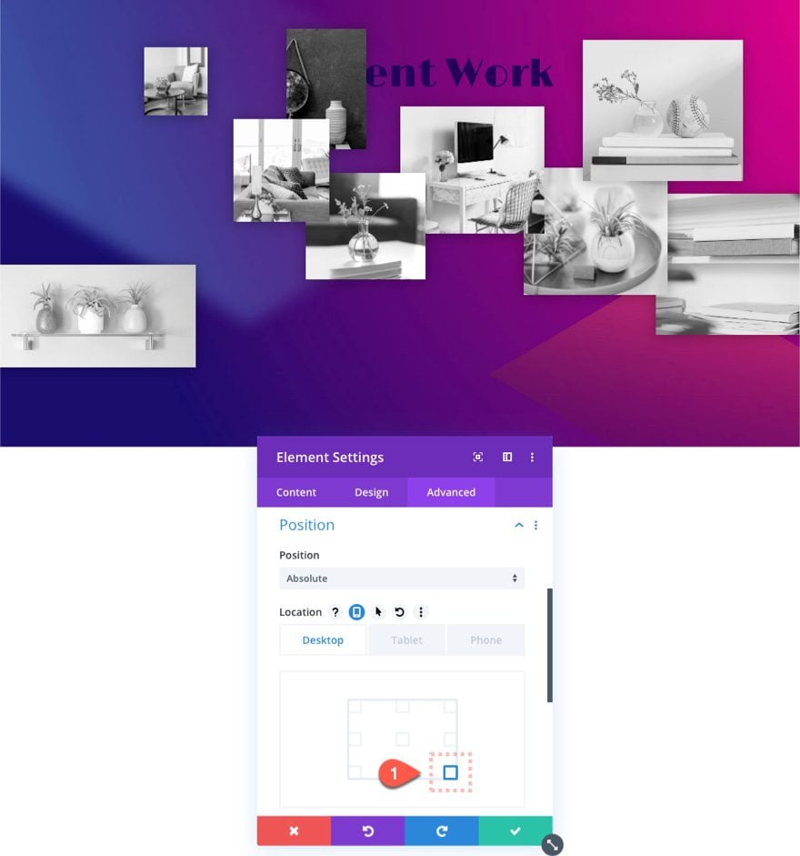 How to Create an Interactive Image Collage Using Divi’s Position Options 4