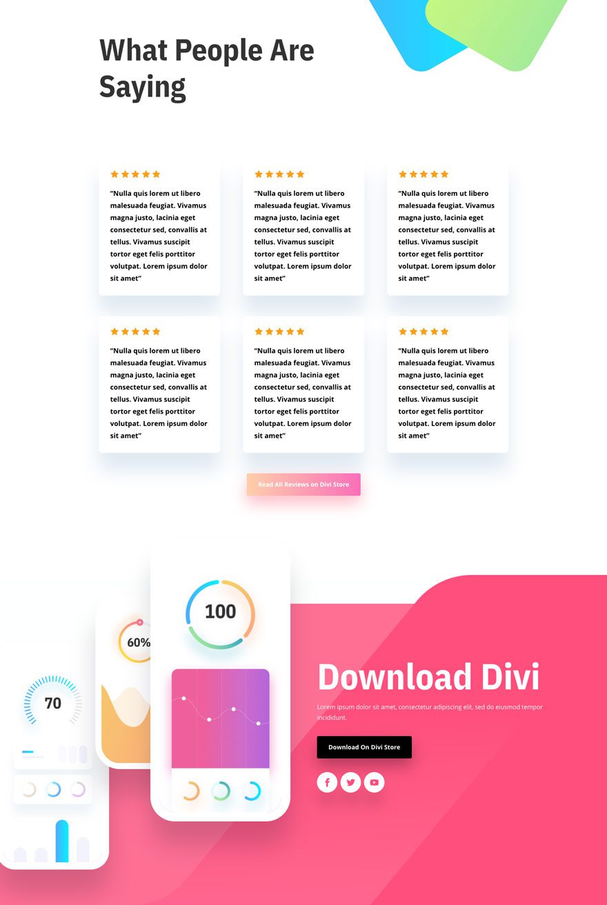 Divi Mobile App Layout Pack