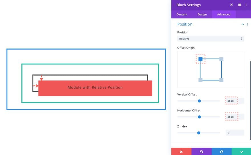 Relative Position in Divi