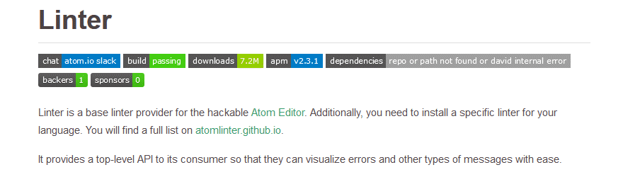 linter for atom