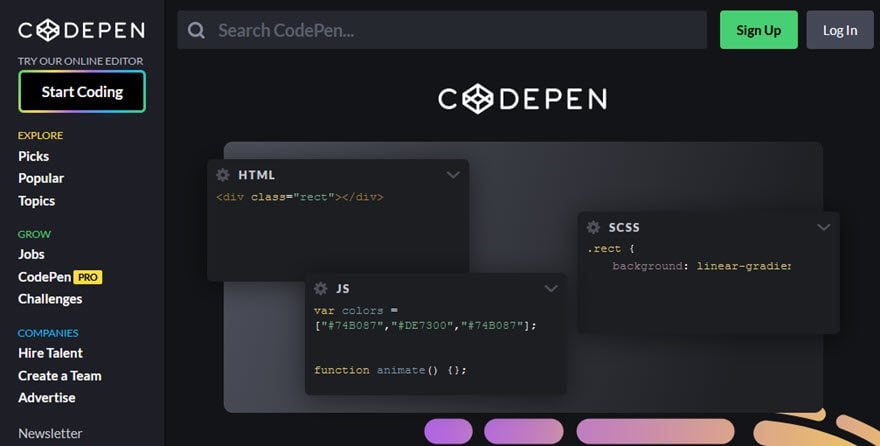 Code Pen Online Code Editor