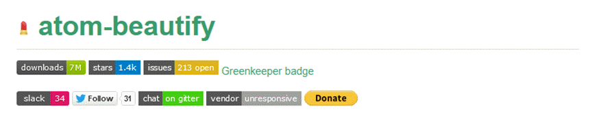 atom beautify addon package
