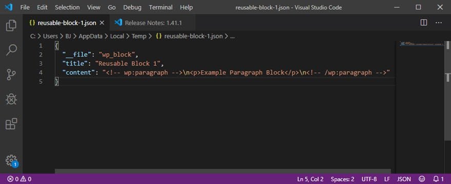 WordPress Reusable Blocks