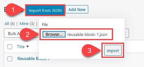 WordPress Reusable Blocks