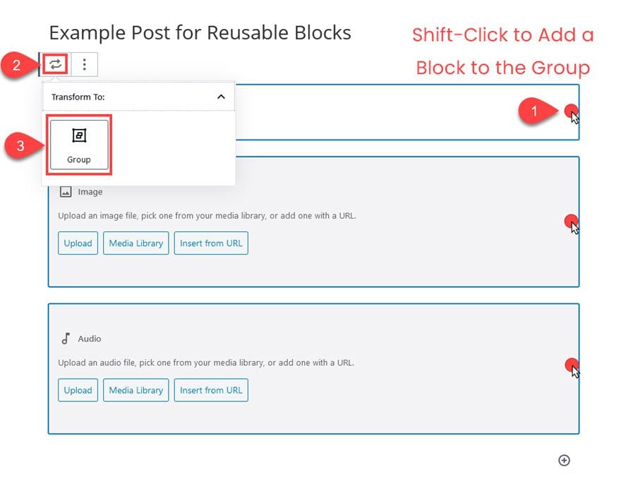 WordPress Reusable Blocks