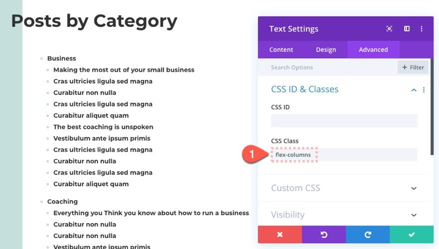 divi html sitemap page