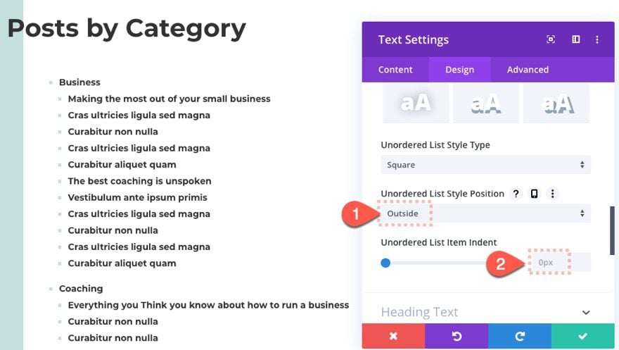 divi html sitemap page