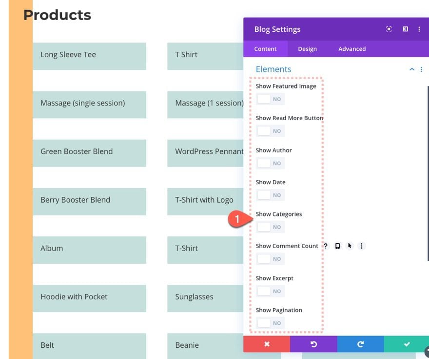 divi html sitemap page