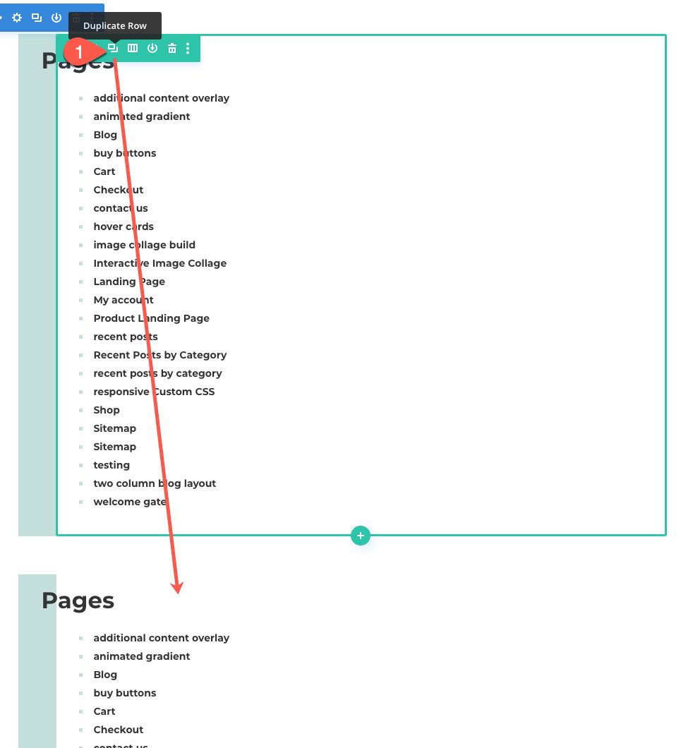 divi html sitemap page