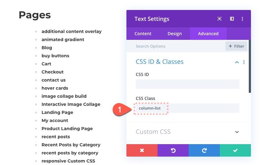 divi html sitemap page