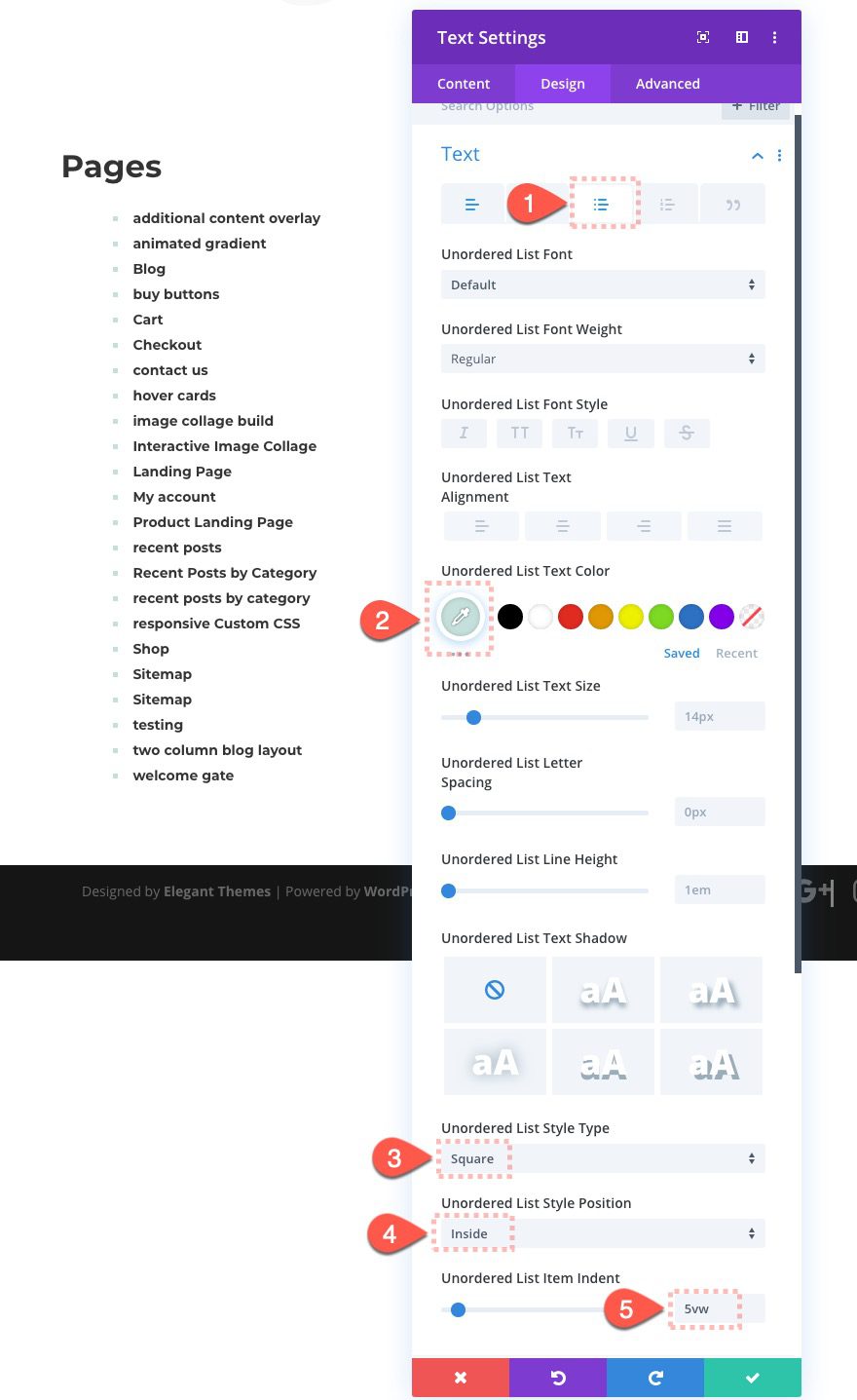 divi html sitemap page