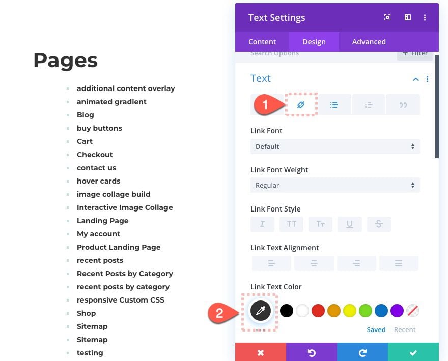 divi html sitemap page