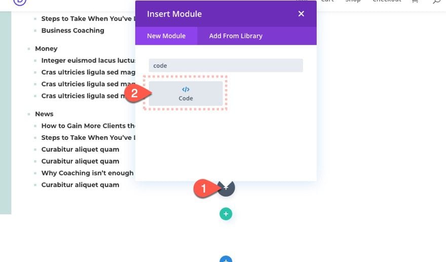 divi html sitemap page