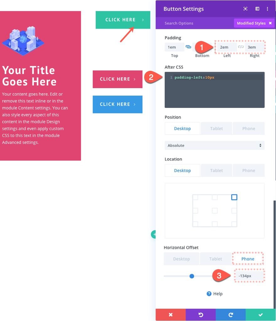 divi button layouts