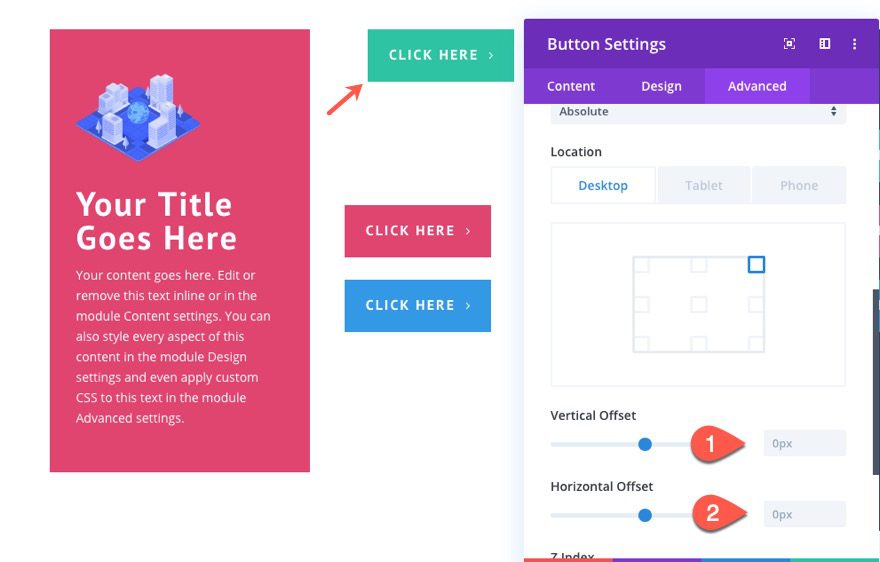 divi button layouts