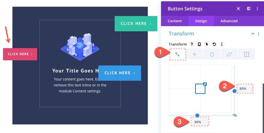 divi button layouts