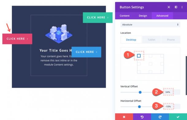 How to Position Buttons Absolutely to Create Unique Button Layouts in Divi