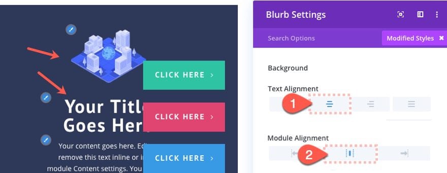 divi button layouts