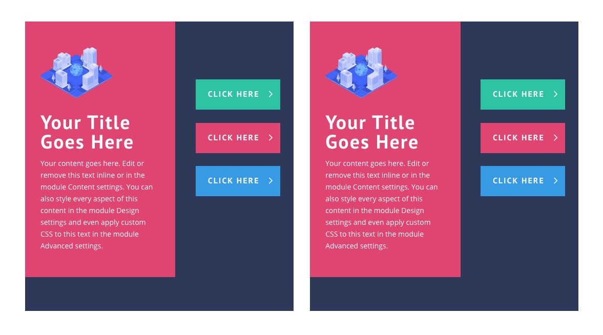 divi button layouts