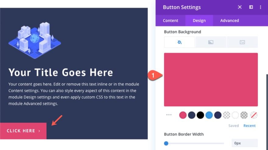 divi button layouts