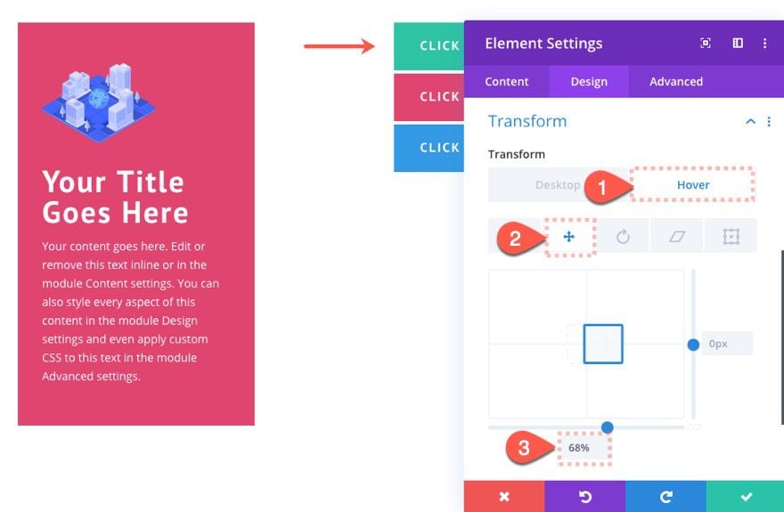 divi button layouts